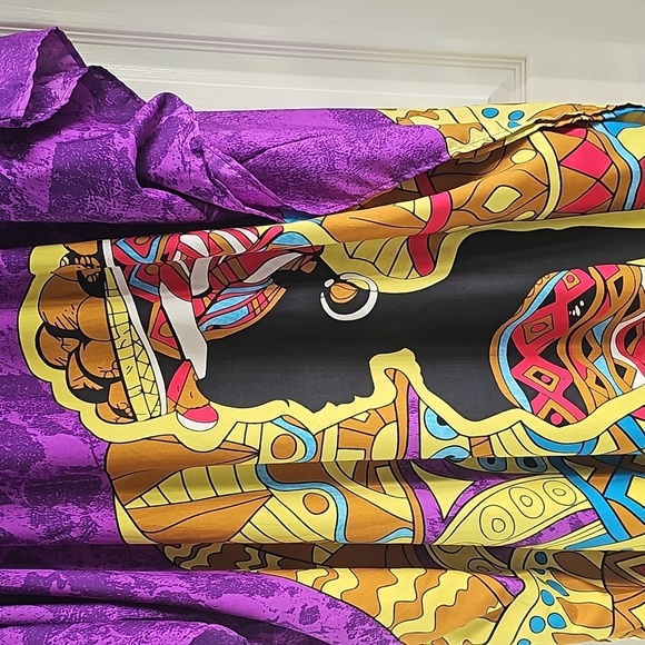 NWT Goddess by Winlar Kaftan Cover Up Long Dress Purple One size - Picture 8 of 11